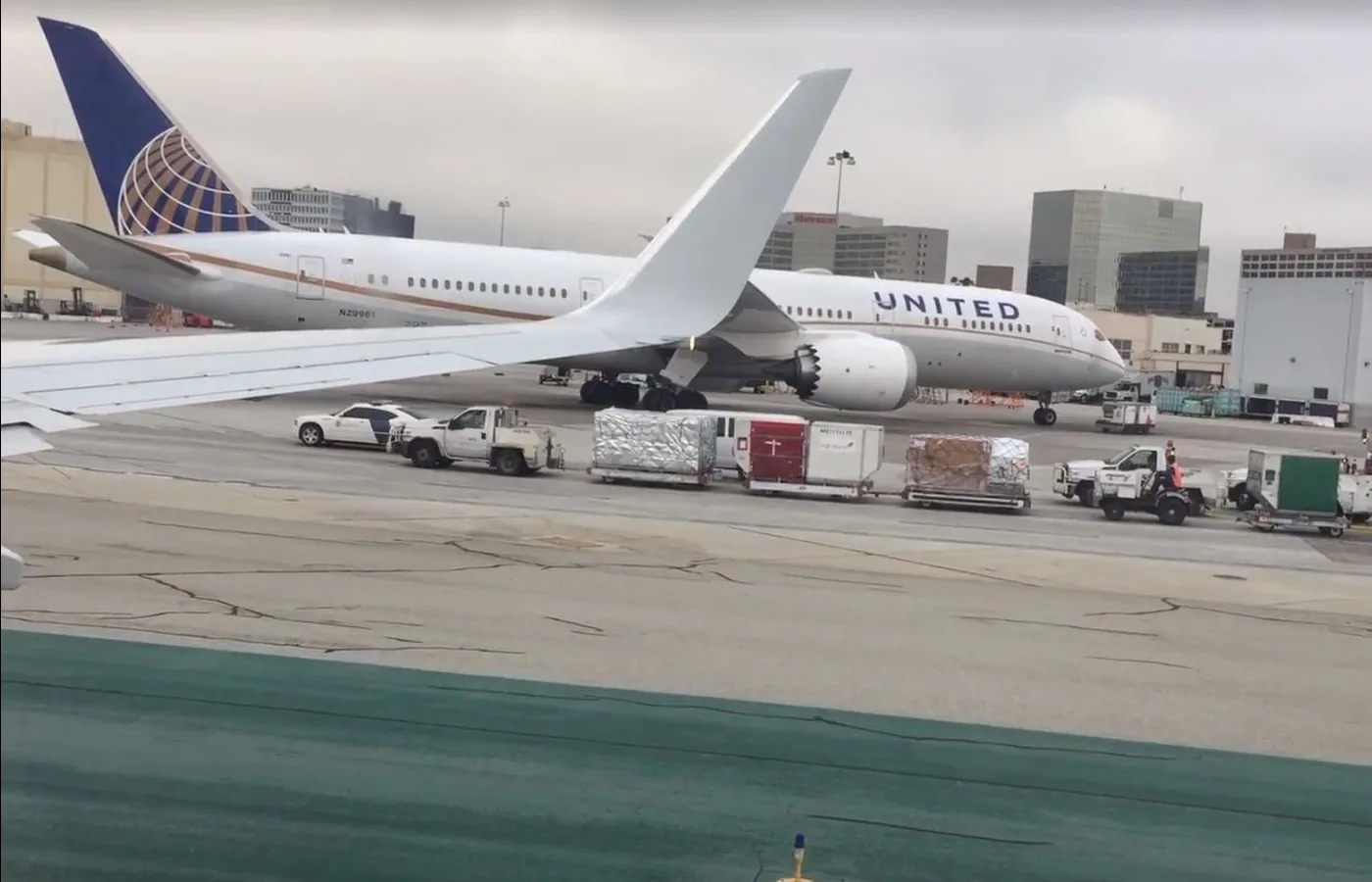 Passenger aircraft at an airport